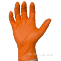 Guantes de examen médico de nitrilo naranja de 9 pulgadas